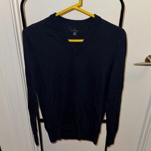 Brooks Brothers Navy Blue V-Neck Sweater